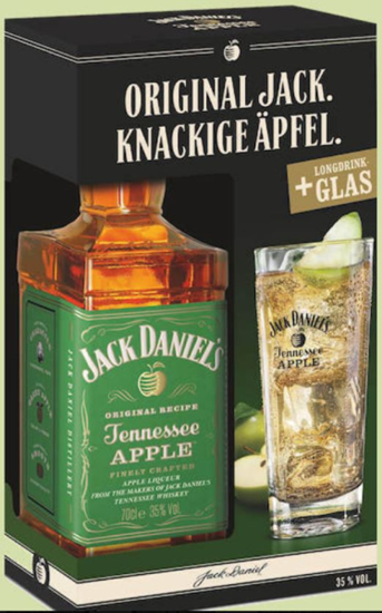 Image sur Jack Daniel's Apple + Verre 35° 0.7L